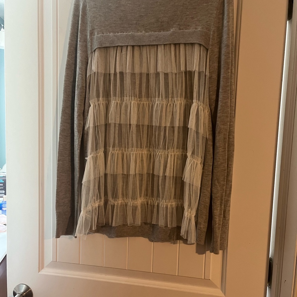 Chelsea28 Tulle Back Sweater